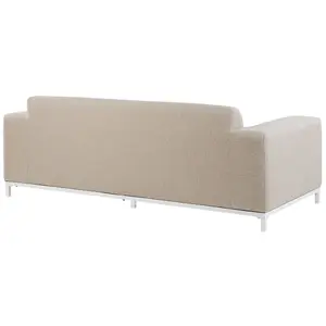 Outdoor Upholstered Sofa Garden Sofa ROVIGO Polyester Beige 3 Seater