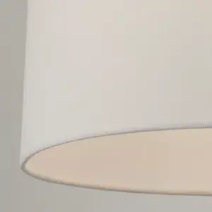 Lighting Collection Lorenzo Ivory Tapered Linen Shade