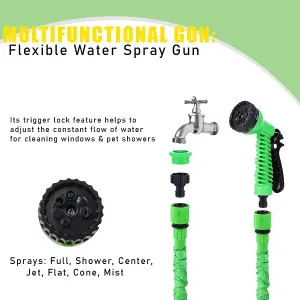 Expandable Garden Hose Pipe With Tap Connectors-30 Meters