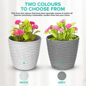 LIVIVO Garden Plant Pots - Set of 2