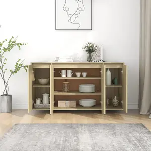 Gelula Sideboard 135 x 41 x 75 cm Engineered Wood Sonoma Oak