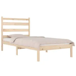 Berkfield Bed Frame Solid Wood Pine 90x200 cm