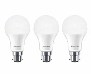 60w Equivalent LED Bulb 7w B22 Day White 6500K - Pack of 3