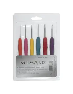 Crochet Hook Set: Soft-Grip Rubber Handles: Set of 6