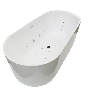 Lisna Waters Roman 1700mm x 800mm Whirlpool Freestanding Bath with Spa