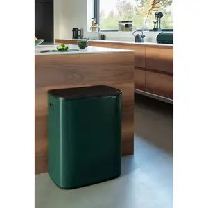 Bo Touch Bin, 60 litre, with 1 inner Plastic Bucket Pine Green