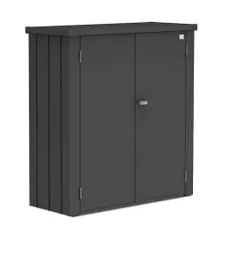 Biohort High Quality 4ft x 2ft Romeo Garden Patio Locker - Metallic Dark Grey