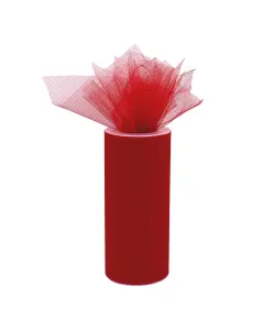 TULLE 23MX15CM - Trim: Tulle: 23m x 15cm: Red - Occasions -- Bulk