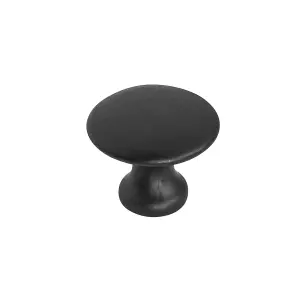 DecorAndDecor - CALICO Matt Black Round Cabinet Knob Drawer Knob - Pair