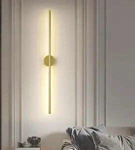 Wall Light Long Strip LED Wall Lamp Linear Sconce 17W Gold Indoor LED Up and Down 65 cm