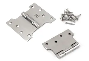 From The Anvil Satin SS 4 Inch x 3 Inch x 5 Inch  Parliament Hinge (pair)