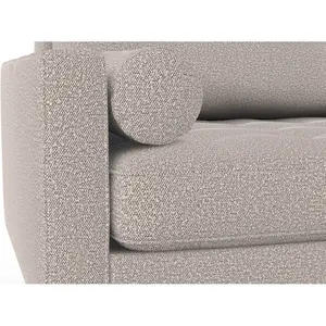 Jacquelyn 3 Seater Bouclé-Sofa Bed Toffee Grey