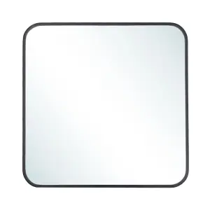 Black Square Wall Mounted Framed Bathroom Mirror Vanity Mirror Makeup Mirror for Dressing Table 400 mm x 400 mm