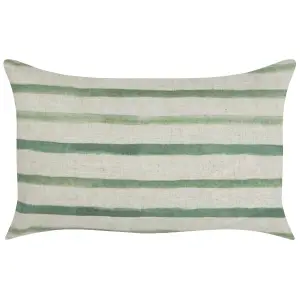 Set of 2 Cushions KAFRA 30 x 50 cm Striped Green