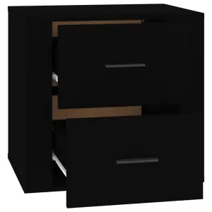 Berkfield Bedside Cabinet Black 50x39x47 cm