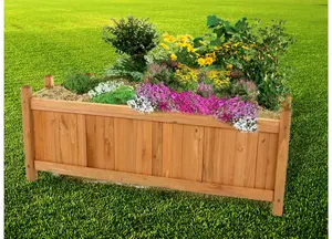 Contemporary Wooden Garden Planter - Large