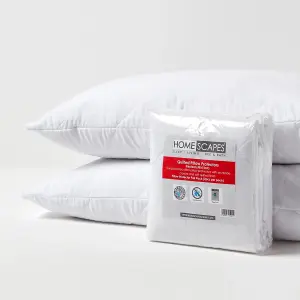 Homescapes Quilted Pillow Protector Pair, Standard Size