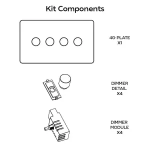 KEPLER 4G Knurled Dimmer Switch - Antique Brass