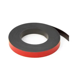 MagFlex Lite Flexible Matt Red Magnetic Gridding Tape for Whiteboards, Noticeboards or Filing Cabinets - 12.7mm Wide - 5m Length