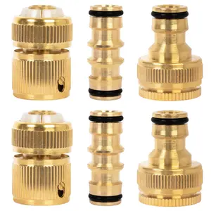 BLOSTM Brass Garden Hose Connectors 6 Pack