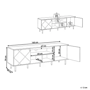 Beliani Traditional TV Stand White PALMER