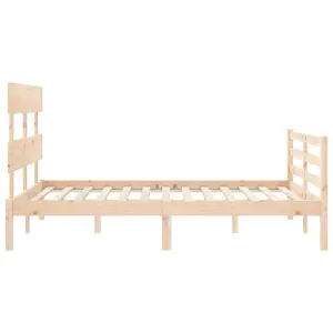 Berkfield Bed Frame with Headboard 140x200 cm Solid Wood