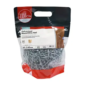 TIMCO Round Wire Nails Galvanised - 65 x 2.65