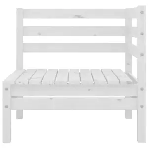 3 Piece Garden Lounge Set Solid Pinewood White