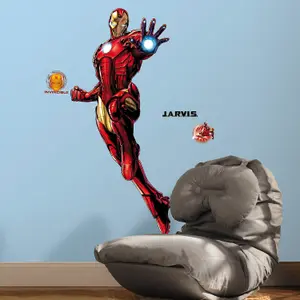 RoomMates Red Iron Man Giant Peel & Stick Wall Decals With Glow