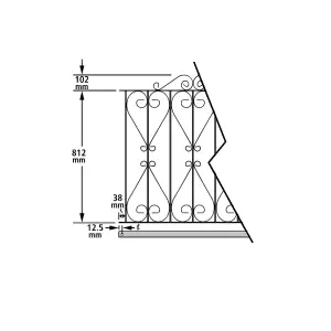 REGA Metal Scroll Double Driveway Garden Gate 3048mm GAP x 914mm High RDZP19