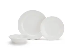 18pc Round Melamine Dinner Set-(STRONG PLASTIC)