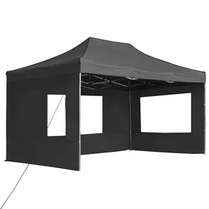 Berkfield Professional Folding Party Tent with Walls Aluminium 4.5x3 m Anthracite