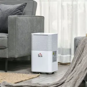 HOMCOM Portable Quiet Dehumidifier 10L