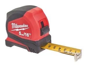 Milwaukee Hand Tools 4932459595 Pro Compact Tape Measure 5m/16ft (Width 25mm) MHT932459595