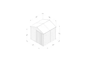 4LIFE Apex Shed 7x7 - Double Door - No Window