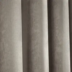 Strata Natural Triple-Woven Dimout Eyelet Curtains