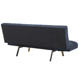 Beliani Retro Sofa Bed INGARO Navy Blue