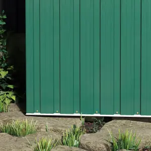 Outsunny 5 x 3ft Garden Storage Shed Sliding Door Sloped Roof Tool Green