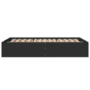 Berkfield Bed Frame without Mattress Black 120x190 cm Small Double