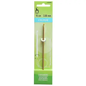 CL C/HK AL 15CMX3.50 - Crochet Hook: Interchangeable: Gold: 15cm x 3.50mm - Pony