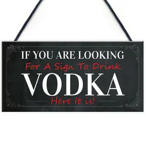 Red Ocean Funny Vodka Sign For Home Bar Novelty Bar Decor Sign Gift For Friend