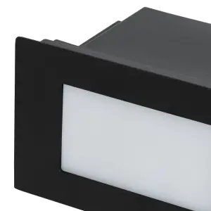 GoodHome Dark grey Mains-powered Neutral white LED Rectangular Deck light