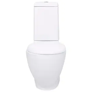 Berkfield Ceramic Toilet Back Water Flow White