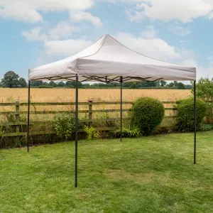 Pop Up 3x3 Gazebo Without Sides Beige