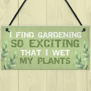 Red Ocean FUNNY Garden Sign Hanging Garden Plaque Summer House Sign Shed Plaque Gift For Her