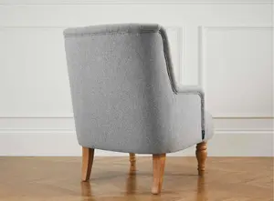 Grey Fabric Arm Chair Birlea Padstow Easy Chair Traditional Accent