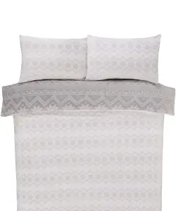 Smart Living Super Soft Christmas Reversible Duvet Cover With Pillowcase - Cozy Winter Bedding