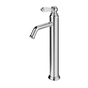 GoodHome Etel Tall Chrome effect Round Sink or worktop Mono mixer Tap