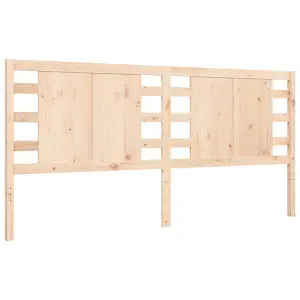 Berkfield Bed Frame with Headboard 200x200 cm Solid Wood