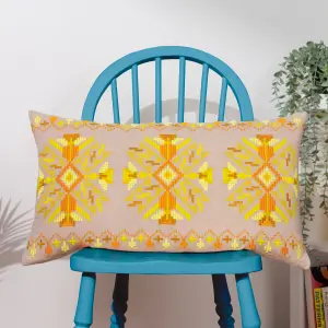 furn. Kalina Embroidered 100% Cotton Polyester Filled Cushion